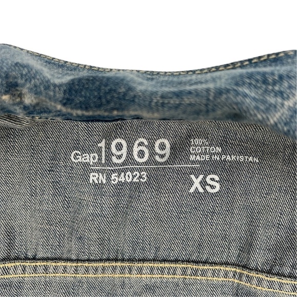 Gap Button Up Pointed Collar Jean Vest Size X-Small Women’s - Picture 2 of 7